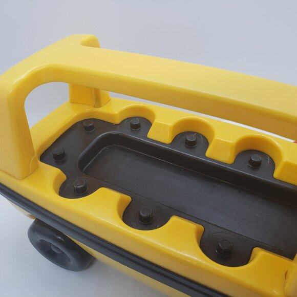 Little Tikes Toddle Tots School Bus Yellow Push Along Vehicle Vintage 1988 Toy - Picture 8 of 16